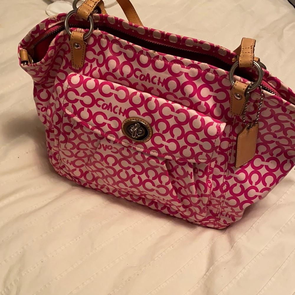 Pink Coach Purse and Wristlet